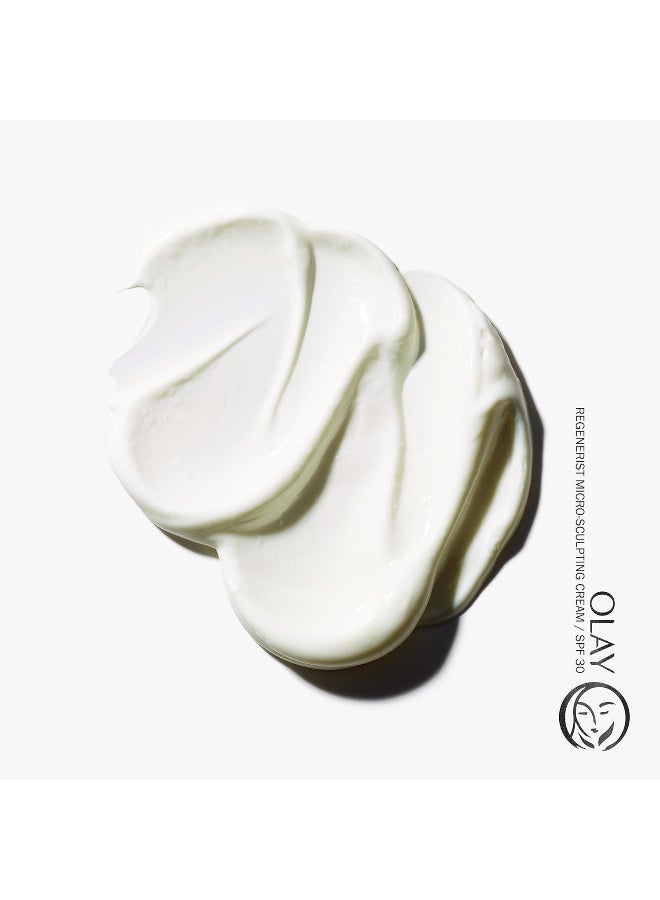 Olay Regenerist Micro-Sculpting Cream Face Moisturizer with Sunscreen SPF 30 Broad Spectrum 1.7 Fl Oz, Serum + SPF 30 - Image 5